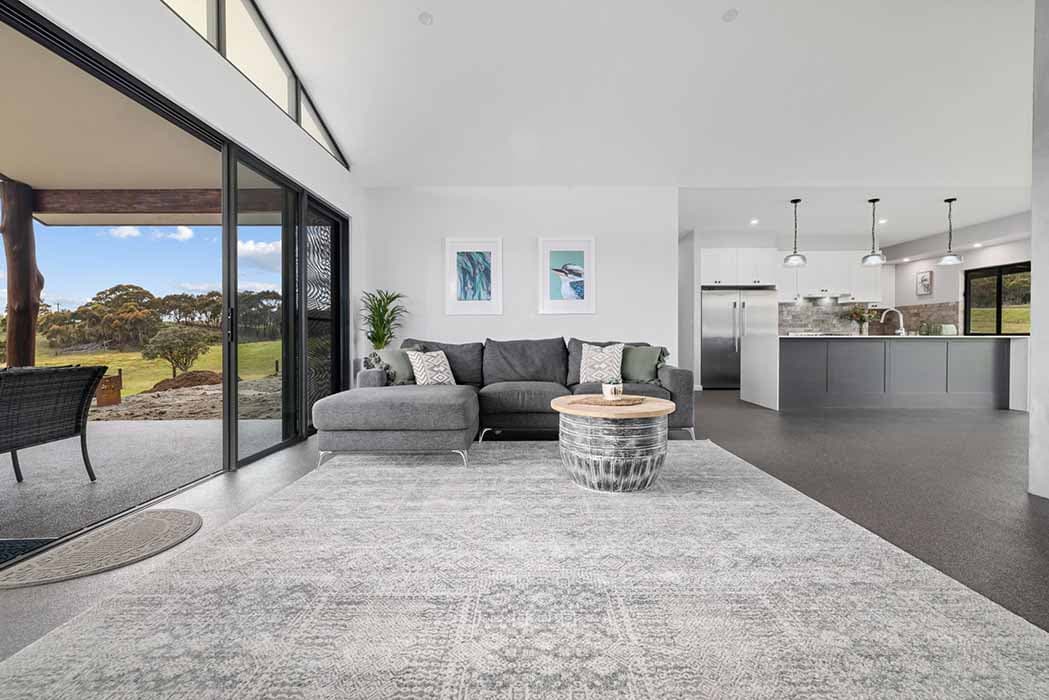 Open-plan interior showing light and flow for concept planning