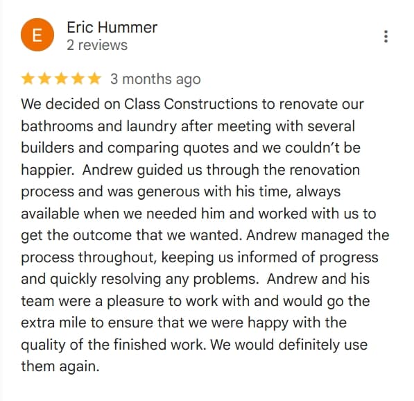 Home renovations in Canberra, Australia, focusing on bathrooms and laundry.