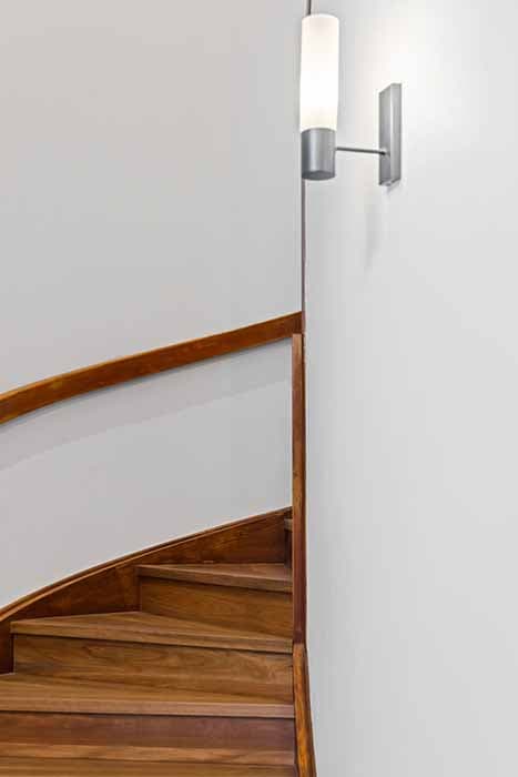 Elegant wooden staircase design in Canberra, Australia for home renovations.