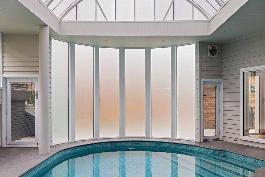 Indoor pool renovation in Canberra, Australia with modern design and natural light