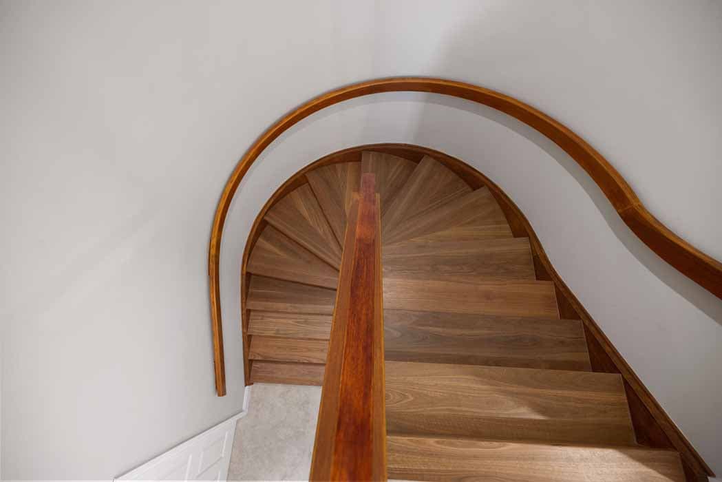 Elegant spiral staircase renovation in Canberra, Australia