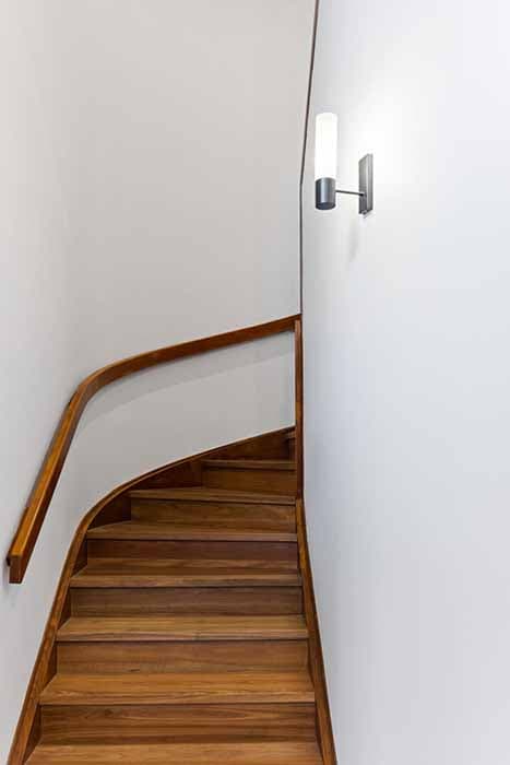 Modern curved staircase renovation in Canberra, Australia