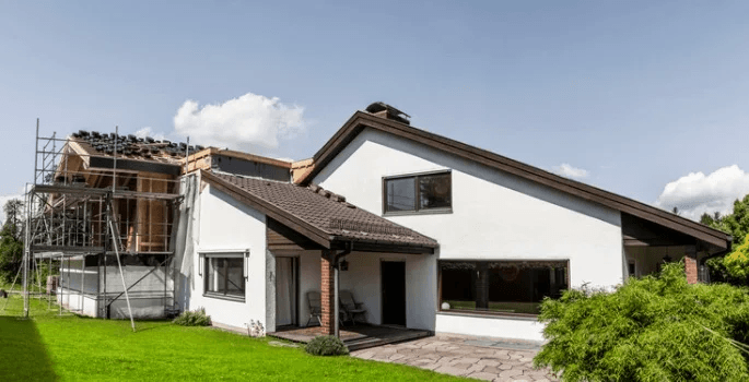 Home renovation project in Canberra, Australia with modern design and landscaping.